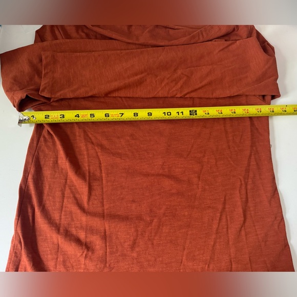 Peruvian Connection Women's NEW Long Sleeve Pima Cotton Shirt Size S Orange - Picture 6 of 9